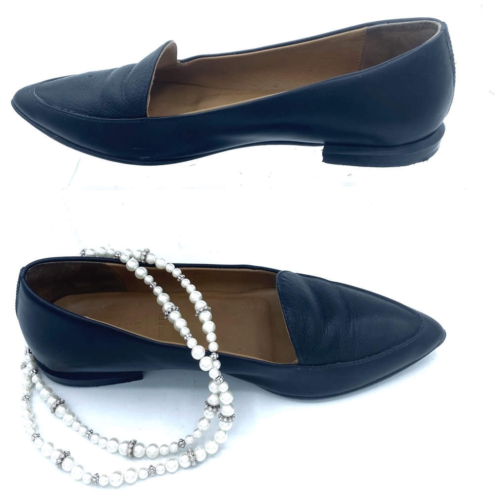 Womens Everlane The Modern Point Loafer Black Leather  Made in Italy  Size 7.5